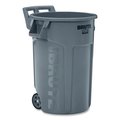 Rubbermaid Commercial 44 gal Round Cylinder Waste Receptacles, Gray, Open Top, Plastic 2131929